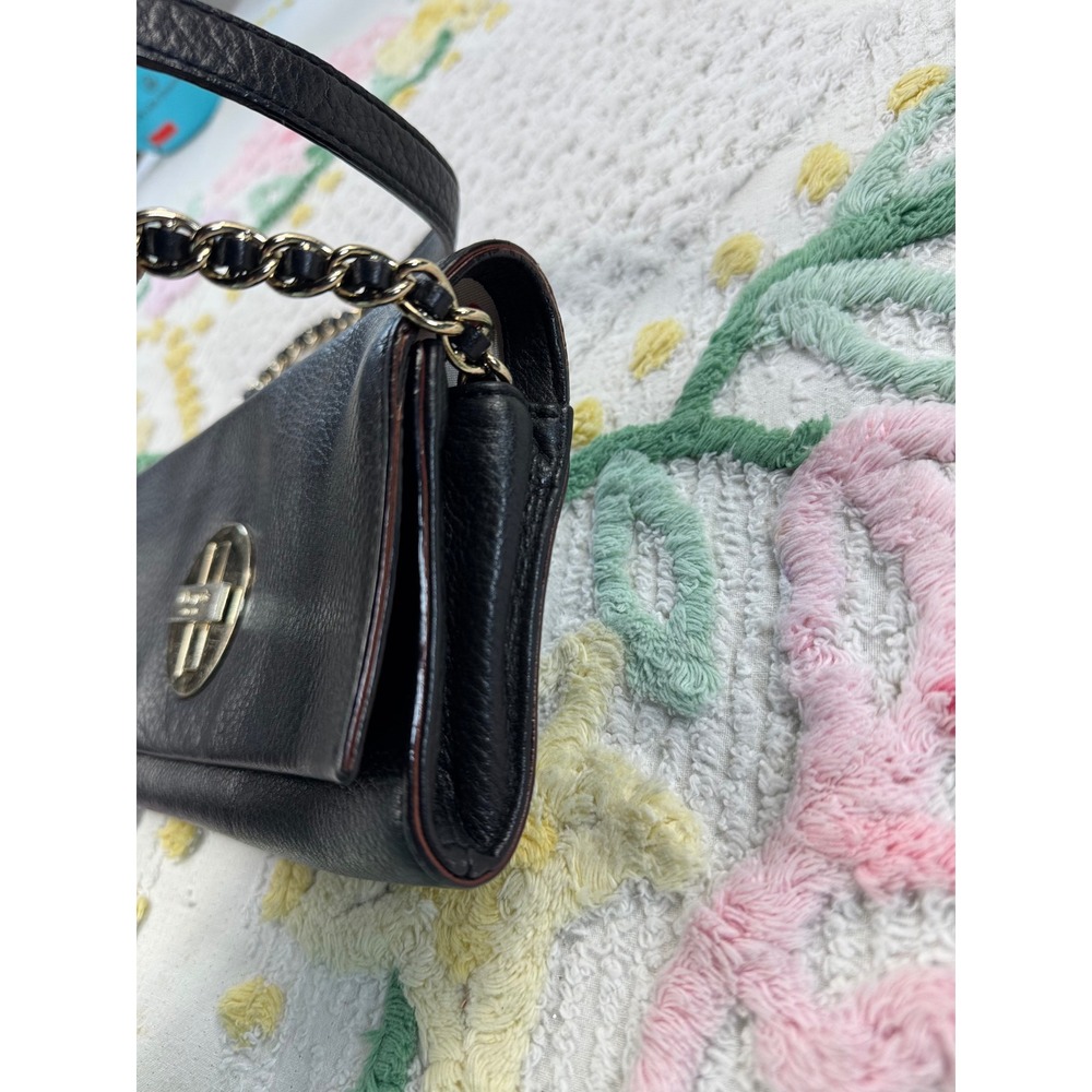 Kate Spade Black Leather Turn Lock Chain Shoulder Bag Purse NEW YORK - Picture 6 of 6